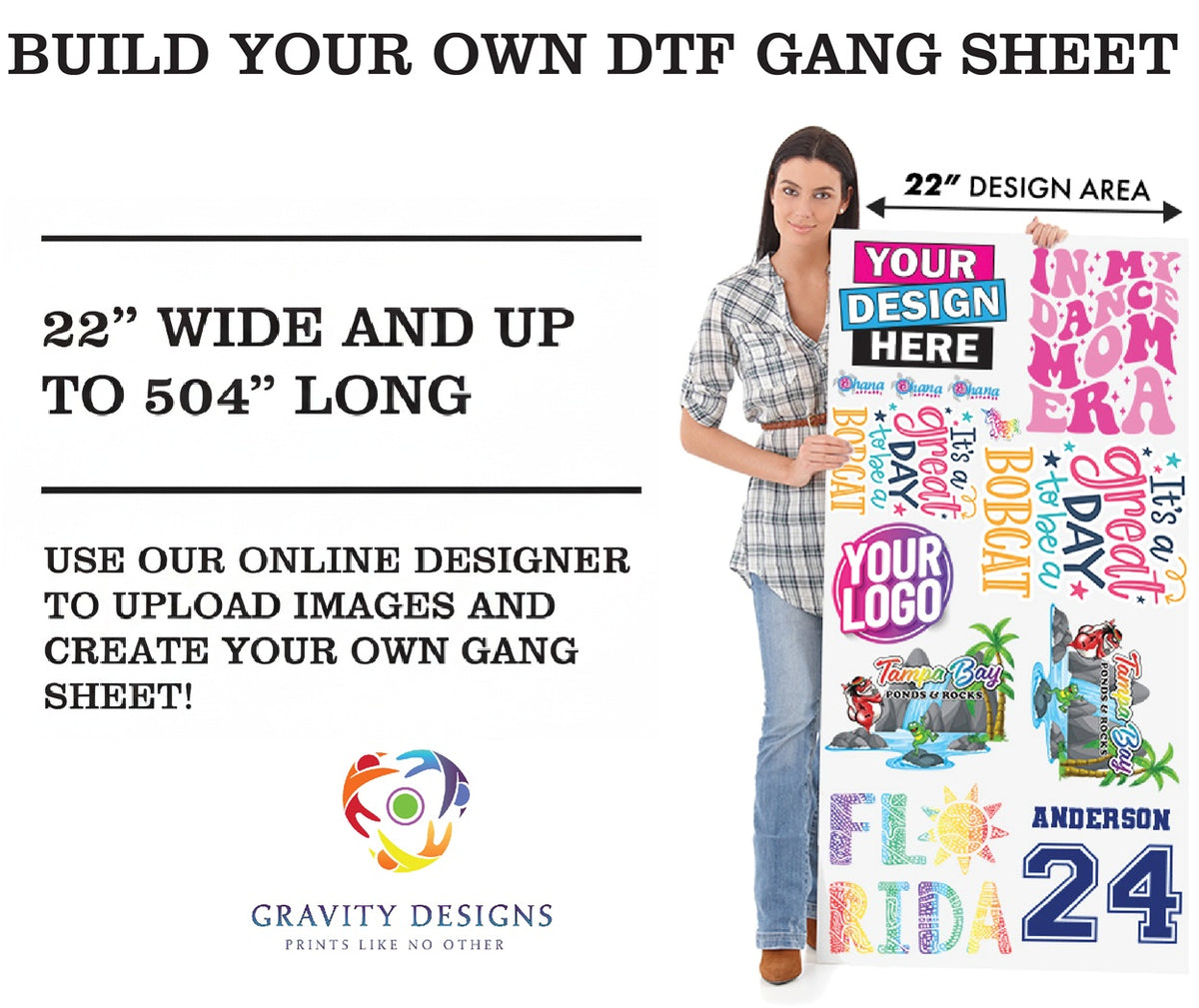 DTF Gang Sheet Builder | Custom Transfers from $5 - Ship Fast – Gravity ...